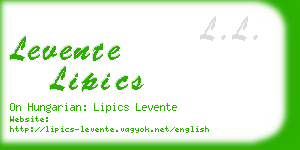 levente lipics business card